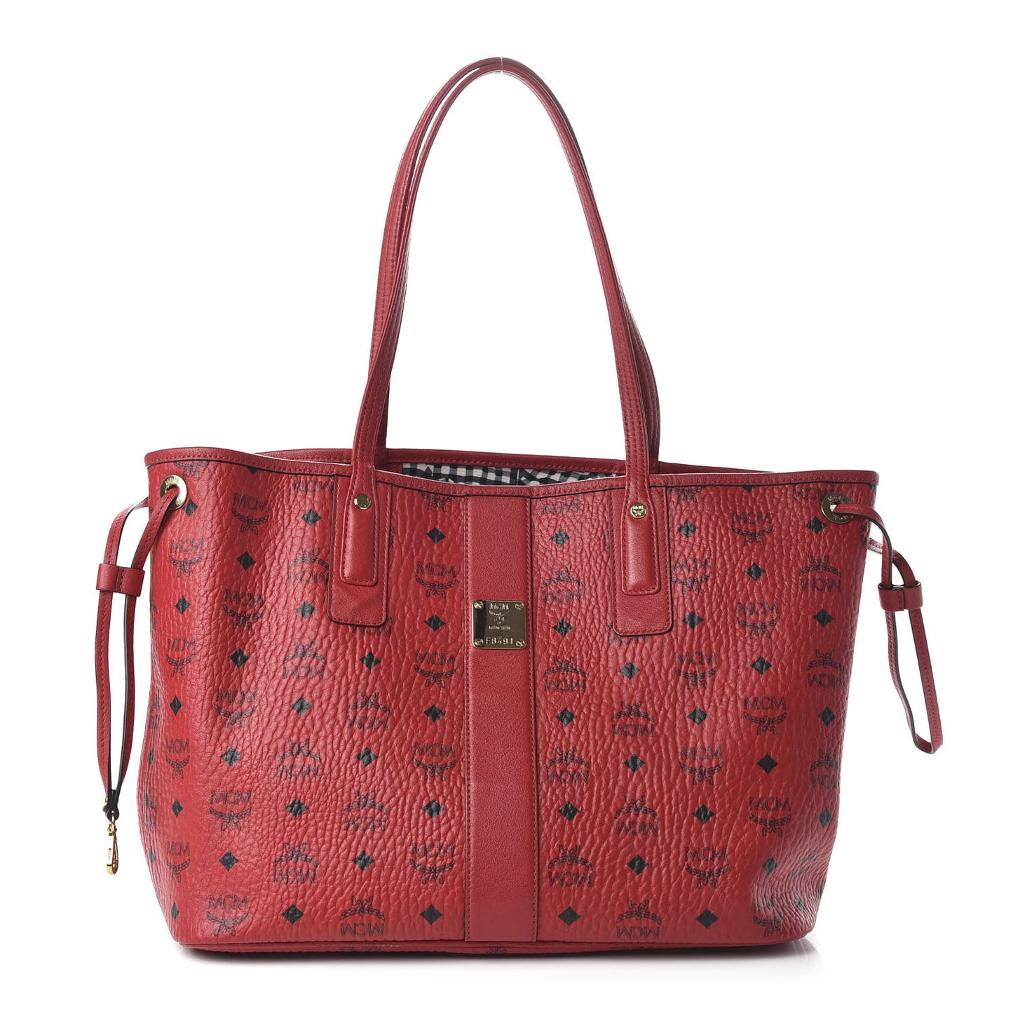 Visetos Medium Liz Reversible Shopper Tote Ruby Red