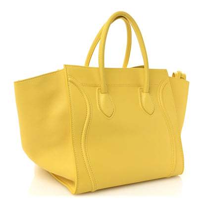 Celine Supple Calfskin Medium Phantom Luggage Sun Yellow 3 of 10