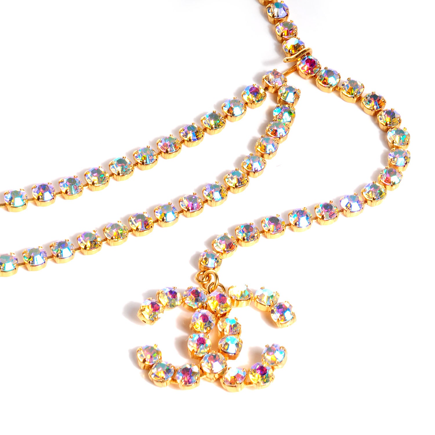 Chanel Rhinestone CC Belt Multicolor 3 of 5