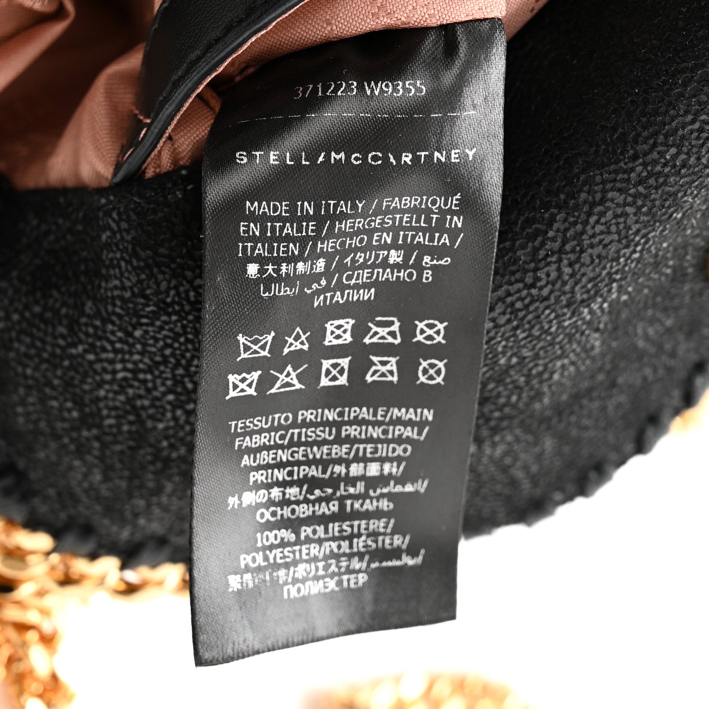 Shaggy Deer Mini Falabella Fold Over Tote Black