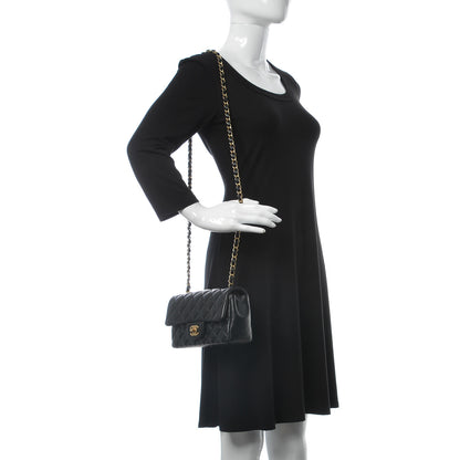 Chanel Lambskin Quilted Mini Rectangular Flap Black 2 of 8