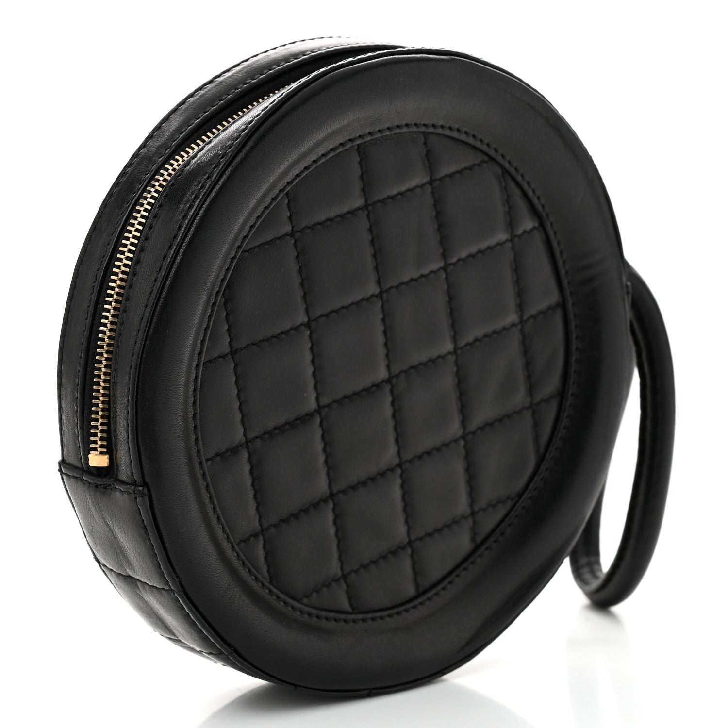 Chanel Lambskin Quilted Small CC Wristlet Black 3 of 10
