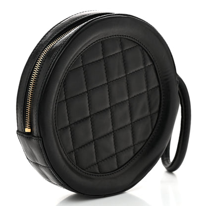 Chanel Lambskin Quilted Small CC Wristlet Black 3 of 10