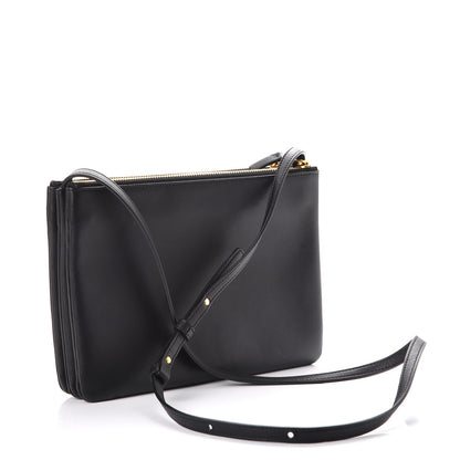Celine Lambskin Large Trio Crossbody Bag Black 3 of 9