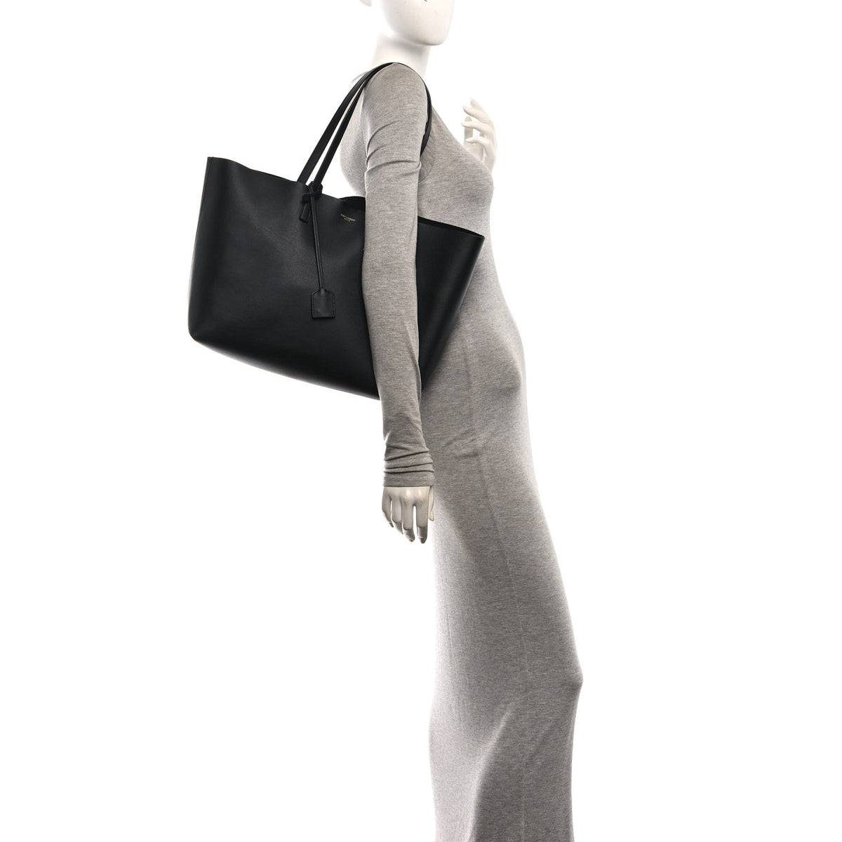 Calfskin Large Shopping Tote Black