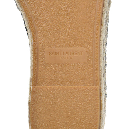 Saint Laurent Calfskin Men's Monogram Espadrilles 43 Black 6 of 9