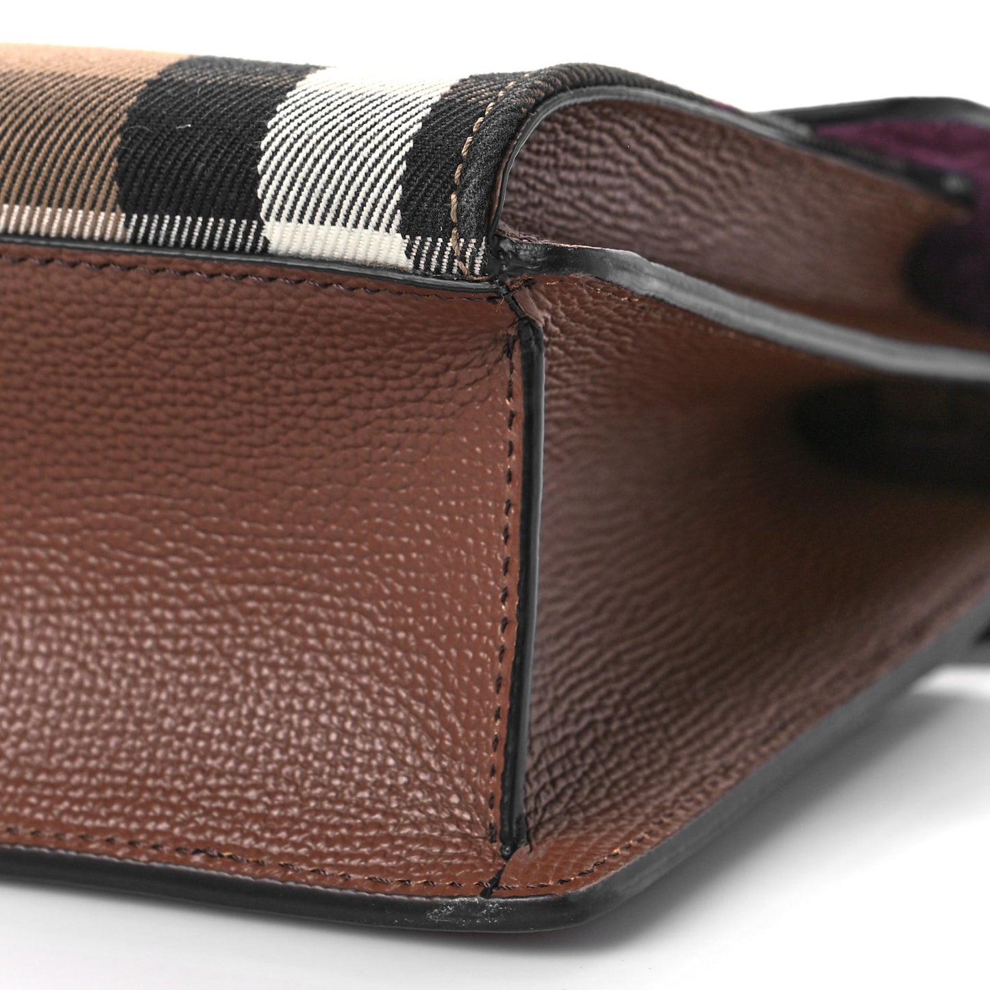 Derby Calfskin House Check Small Macken Crossbody Bag Tan