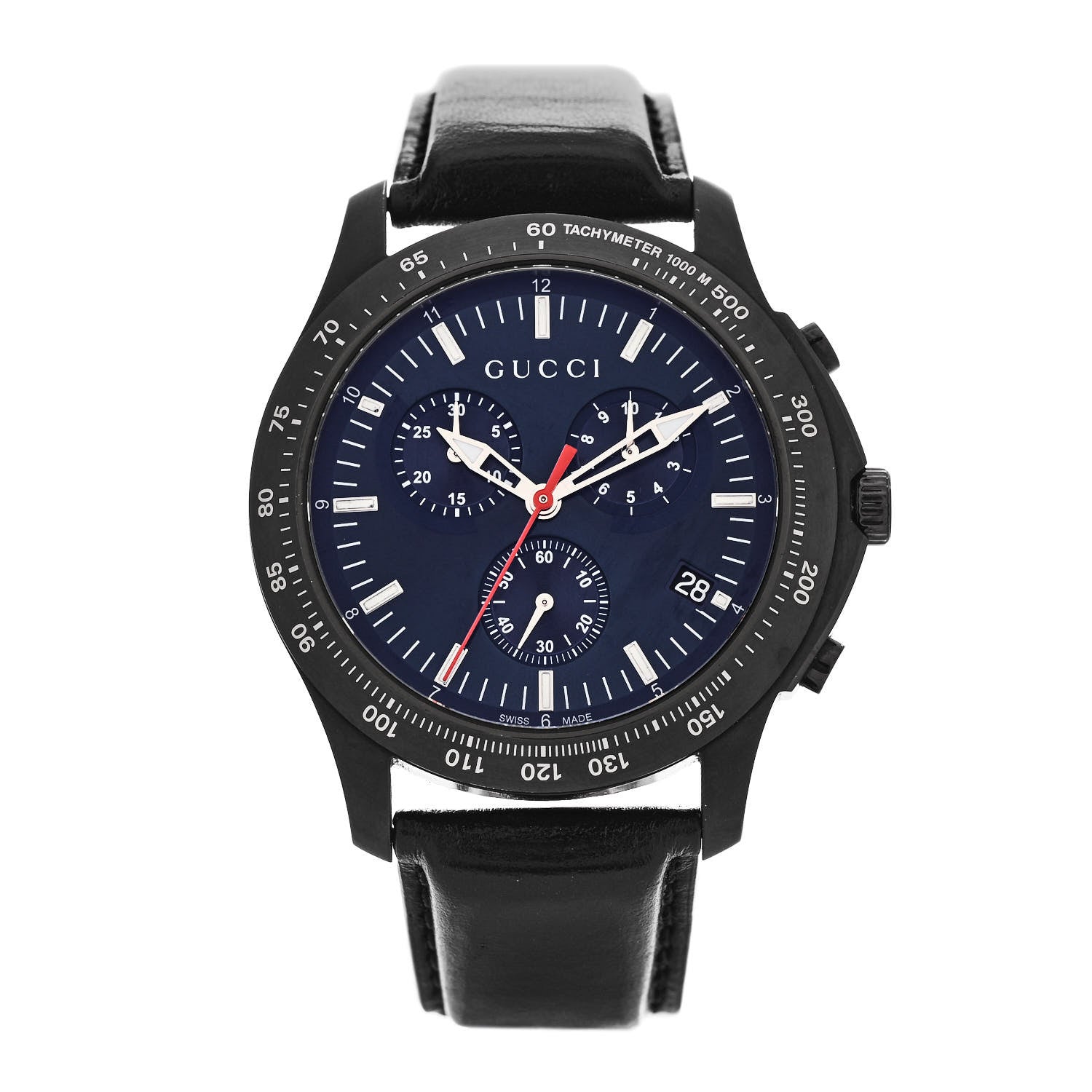 Gucci PVD Stainless Steel Calfskin 44mm G-Timeless Chronograph Quartz Watch Blue 1 of 6