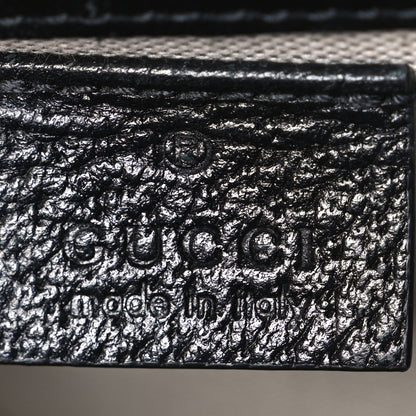 Gucci Jacquard Black Denim GG Monogram Textured Dollar Calfskin Mini Horsebit 1955 Crossbody Bag Black Ivory 5 of 10