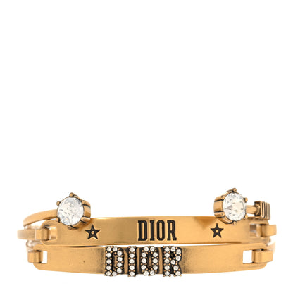 Christian Dior Metal Crystal Dio(r)evolution Bracelet Set Gold 1 of 4