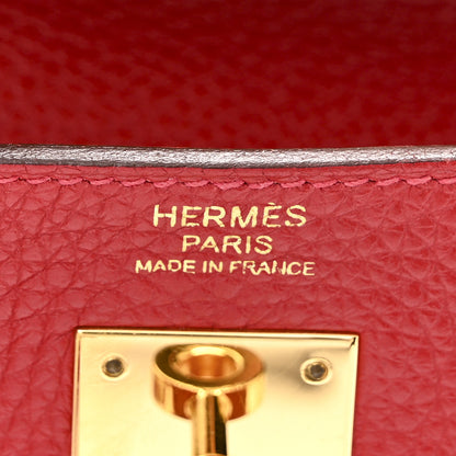 Hermes Taurillon Clemence Kelly Retourne 32 Rouge Casaque 6 of 10