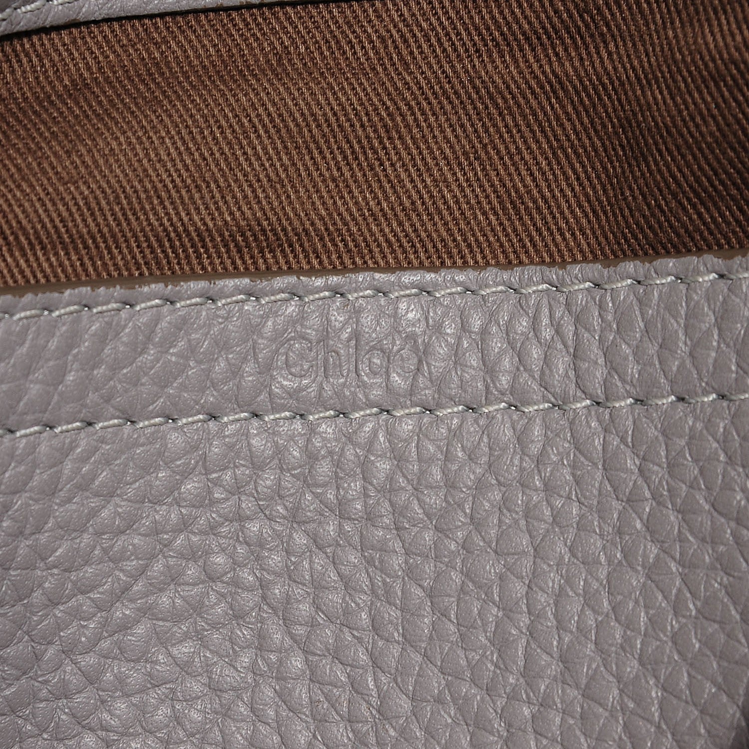Chloe Calfskin Medium Marcie Round Crossbody Bag Cashmere Grey 7 of 9