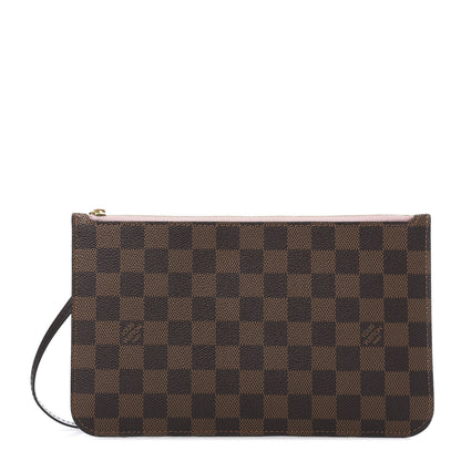 Louis Vuitton Damier Ebene Neverfull MM GM Pochette Rose Ballerine 1 of 8