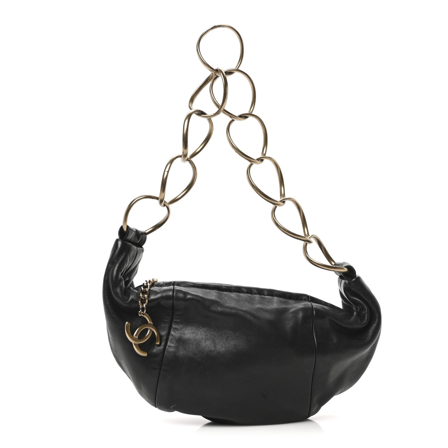 Chanel Lambskin Small Chain Hobo Black 1 of 10