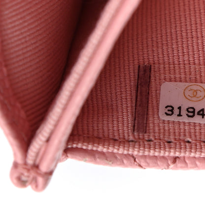 Chanel Caviar Quilted Flap Card Holder Wallet Light Pink 8 of 8