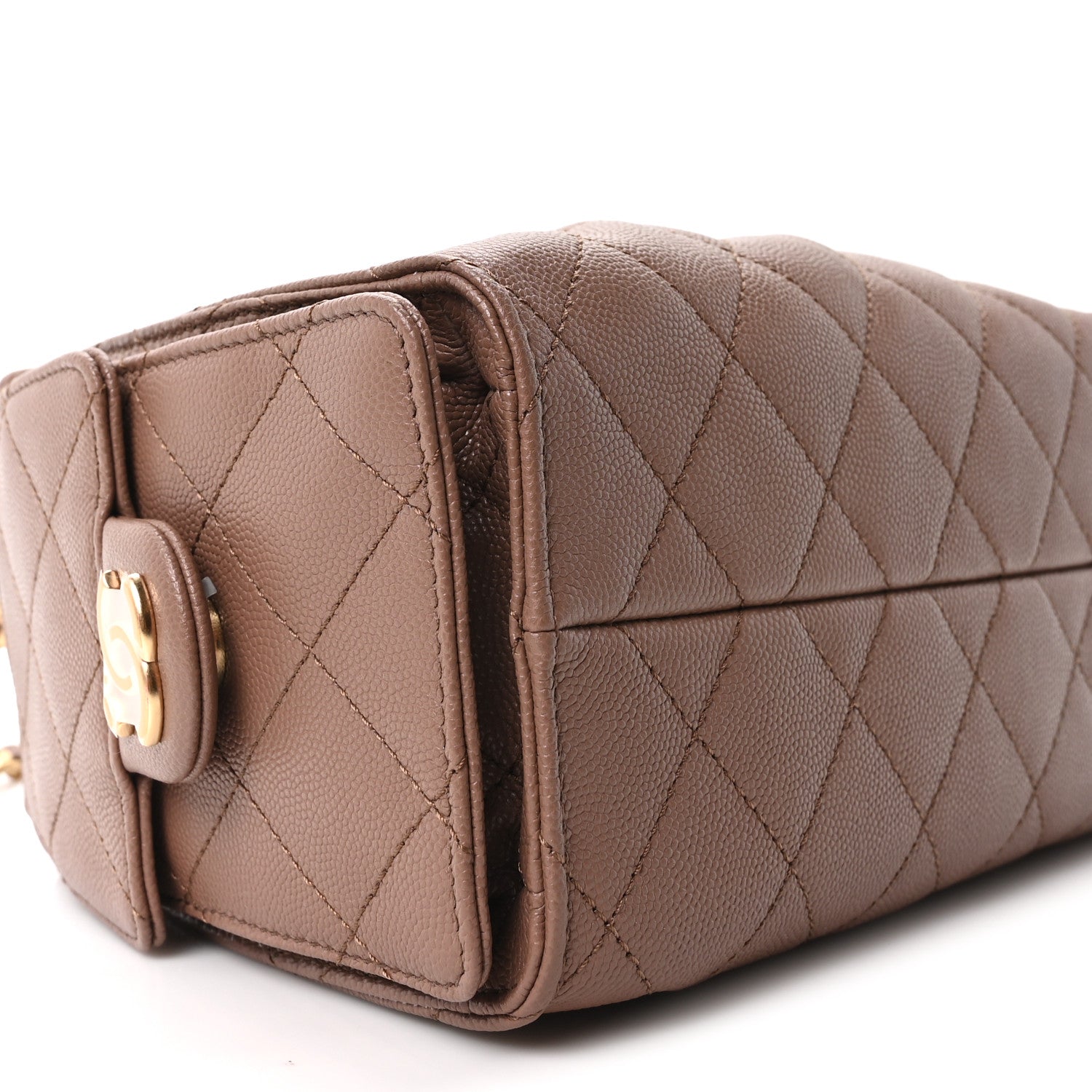 Chanel Caviar Quilted Mini Chanel 25 Handbag Brown 9 of 10