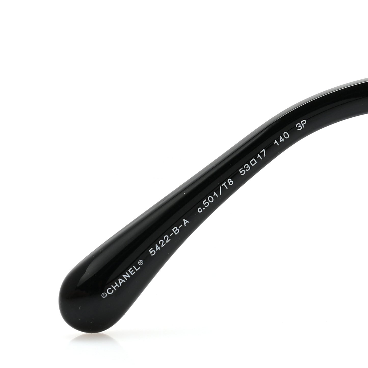 Acetate Strass Square Sunglasses 5422 Black