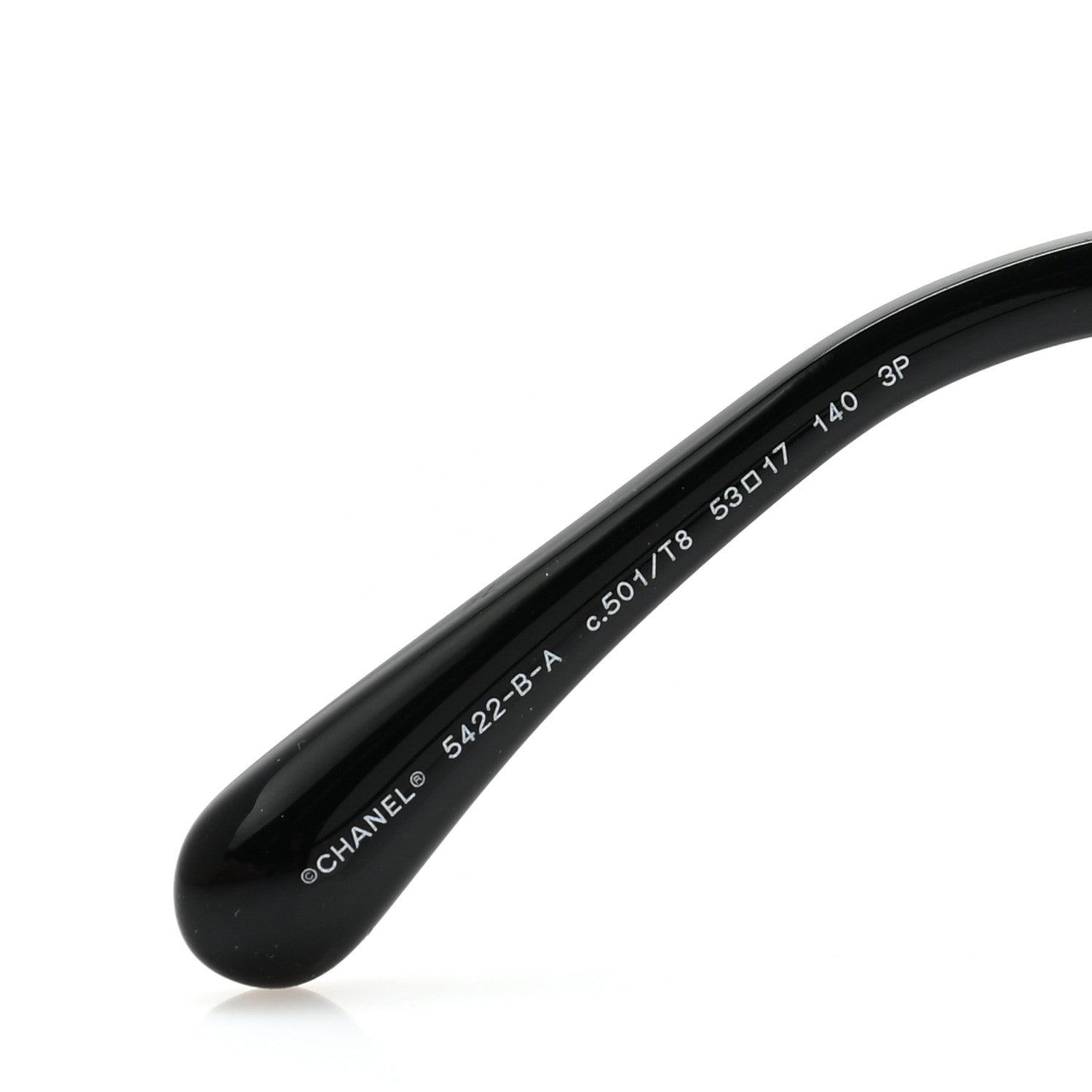 Chanel Acetate Strass Square Sunglasses 5422 Black 5 of 9