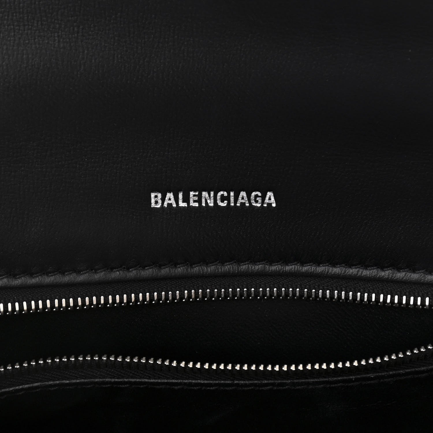 Balenciaga Shiny Box Calfskin Graffiti Logo Small Hourglass Top Handle Bag Black Silver 6 of 10