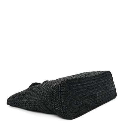 Saint Laurent Raffia Rive Gauche Tote Black 4 of 11