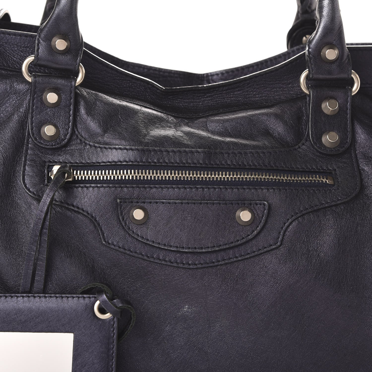 Balenciaga Laminated Agneau Classic Silver Hardware City Maree 10 of 10