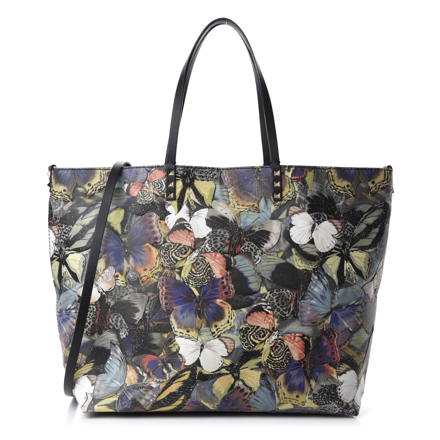 Valentino Garavani Calfskin Camubutterfly Rockstud Crossbody Tote Multicolor 1 of 11