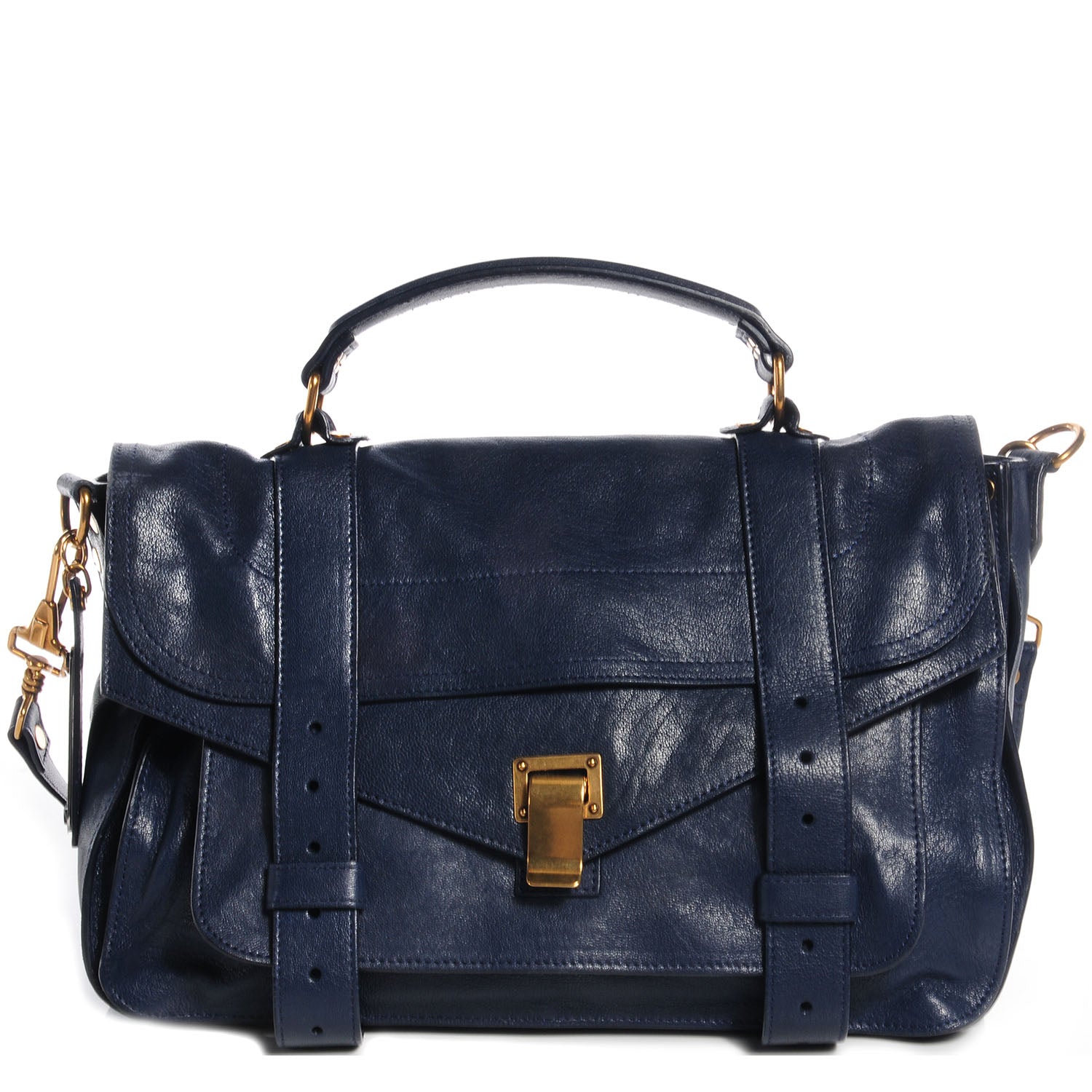 Proenza Schouler Lambskin PS1 Medium Satchel Marine 1 of 12