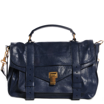 Proenza Schouler Lambskin PS1 Medium Satchel Marine 1 of 12