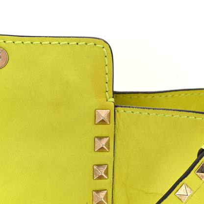 Valentino Garavani Vitello Medium Rockstud Tote Yellow Fluo 12 of 14