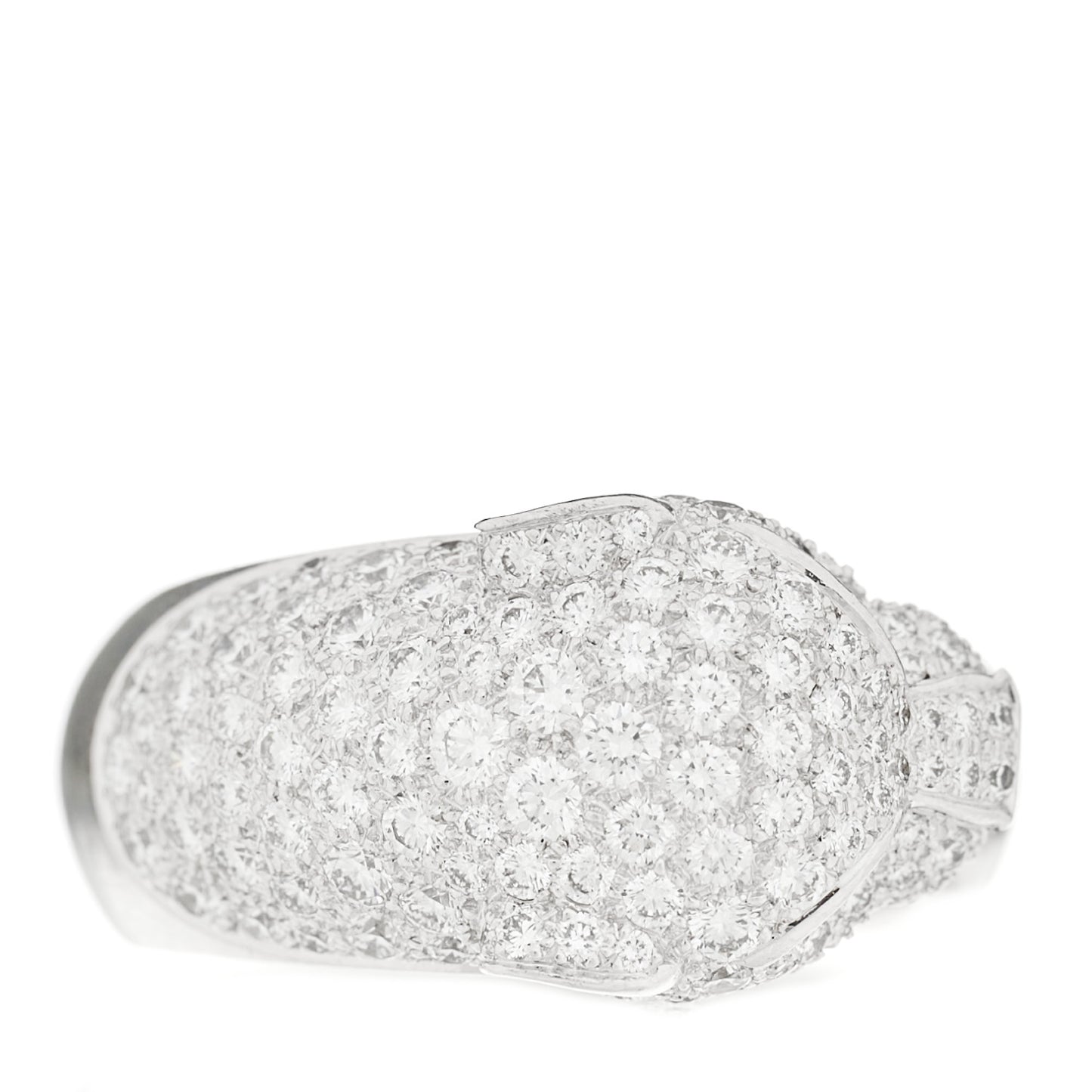 18K White Gold Diamond Black Onyx Emerald Panthere De Cartier Ring 50 5.25