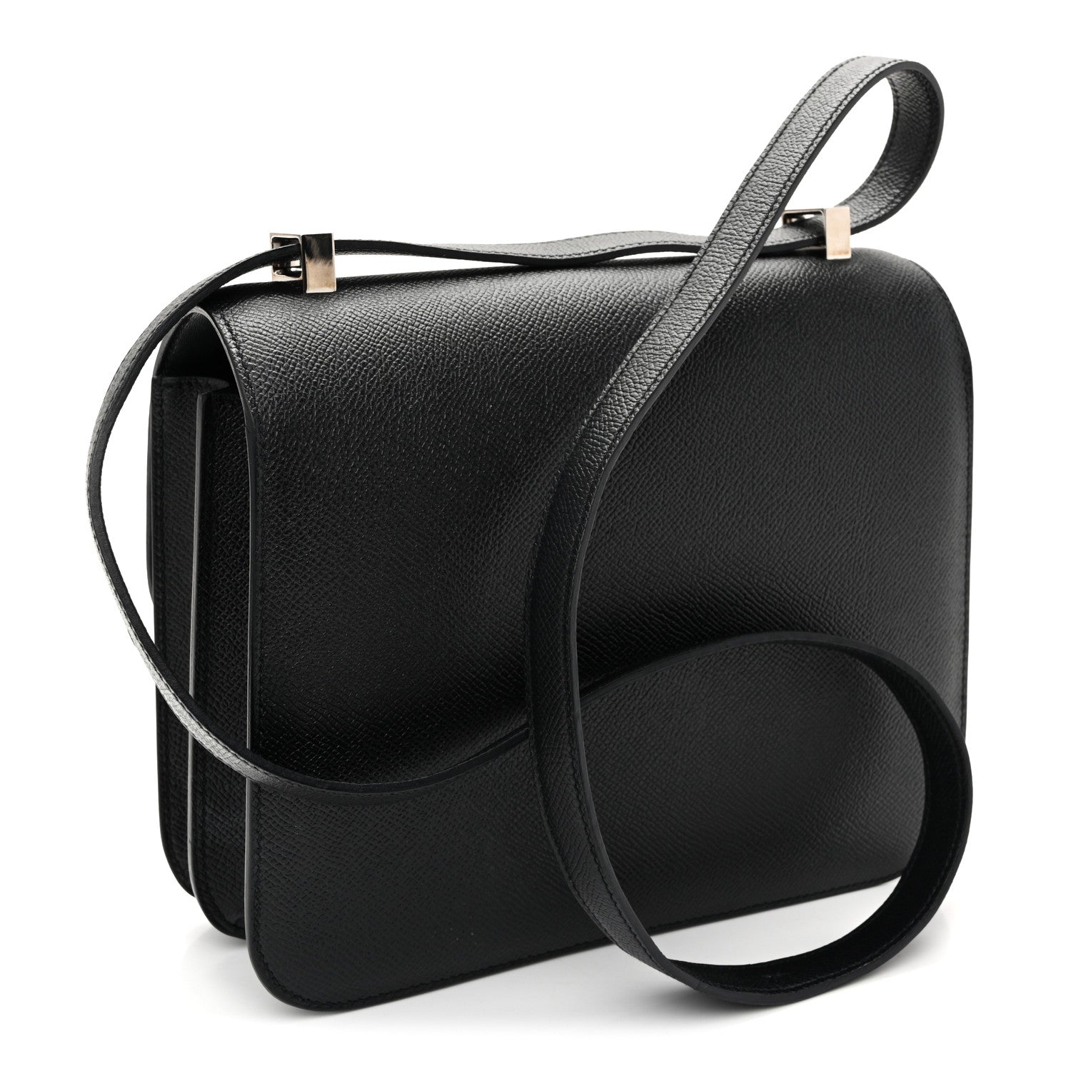 Hermes Epsom Enamel Constance 24 Black Bleu Saint Cyr 3 of 10