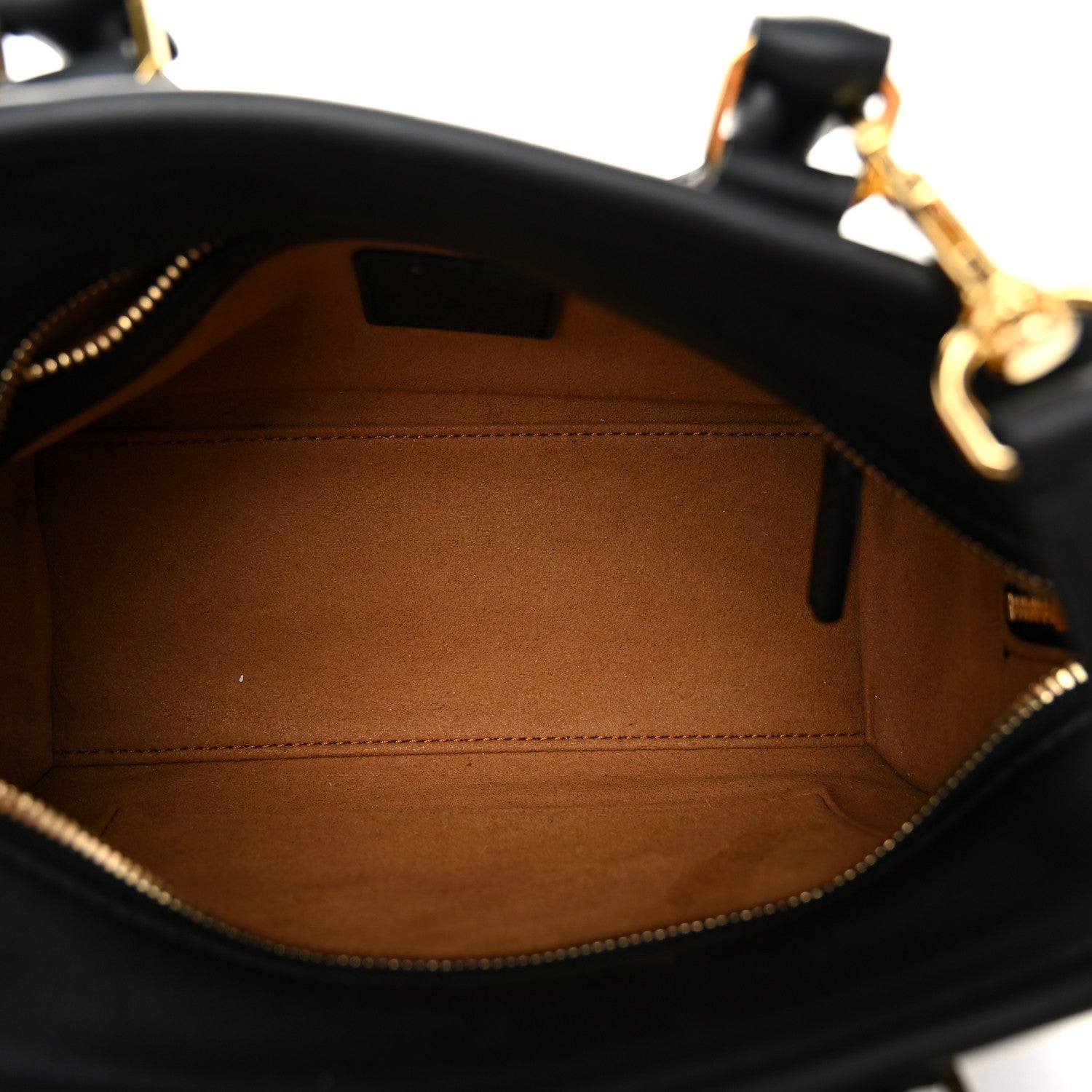 MCM Calfskin Mini Aren Boston Bag Black 5 of 9
