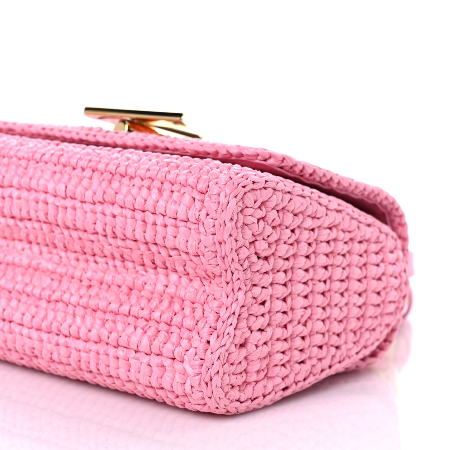 Raffia Twist Shoulder Bag PM Pink