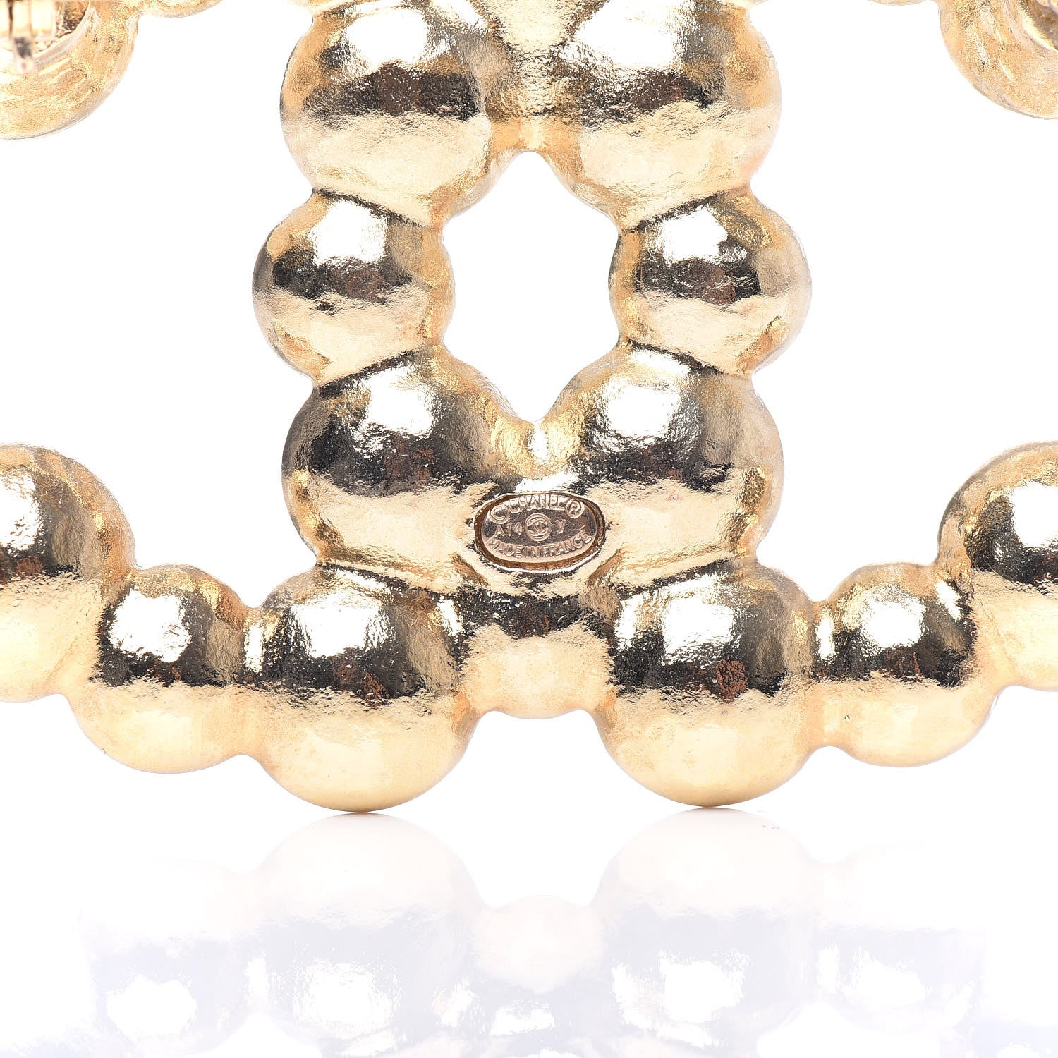 Chanel Pearl CC Brooch Light Gold 4 of 5