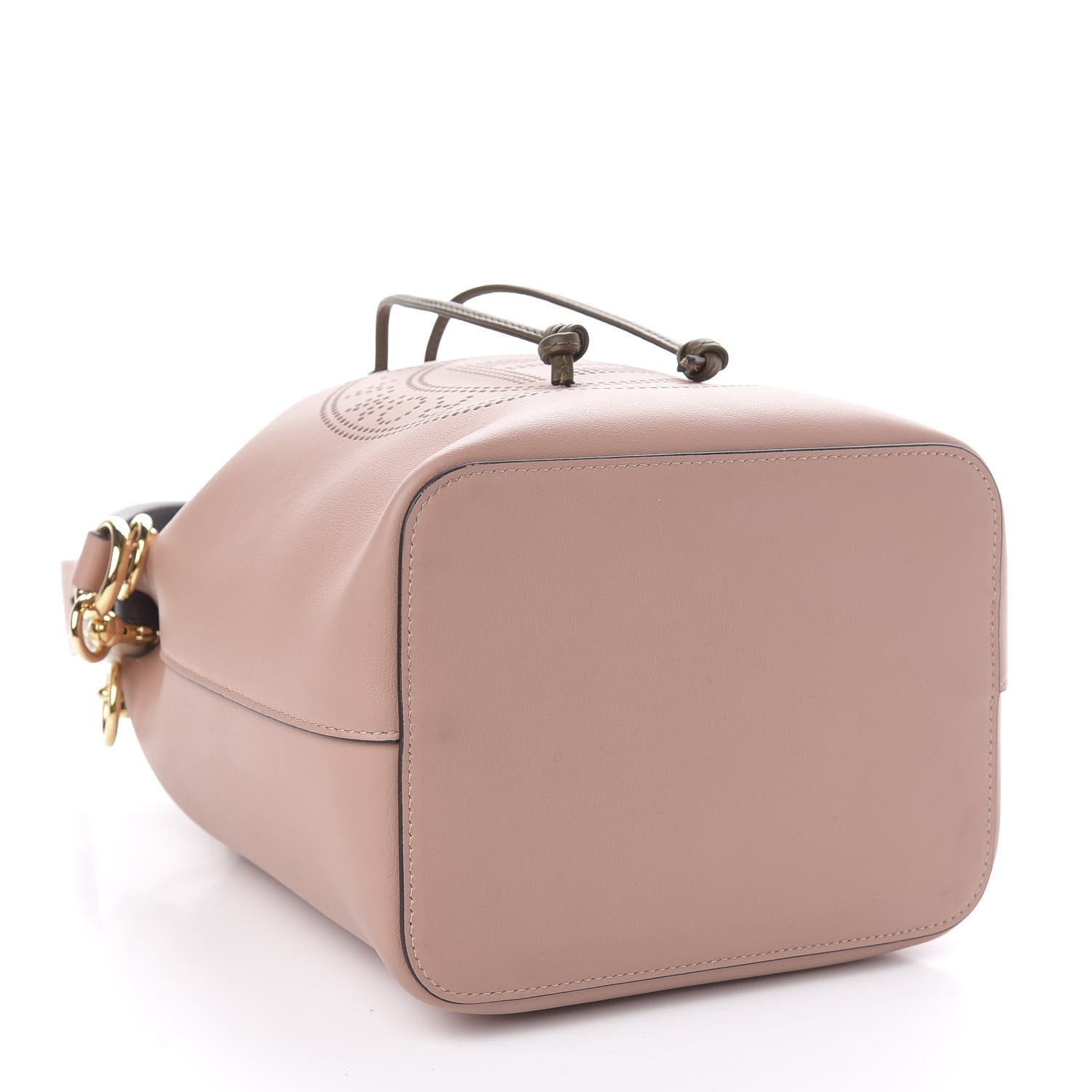 Fendi Vitello Grace F is Fendi Stamp Patch Perforated Small Mon Tresor Bucket Bag Rosa Bourbon 5 of 10