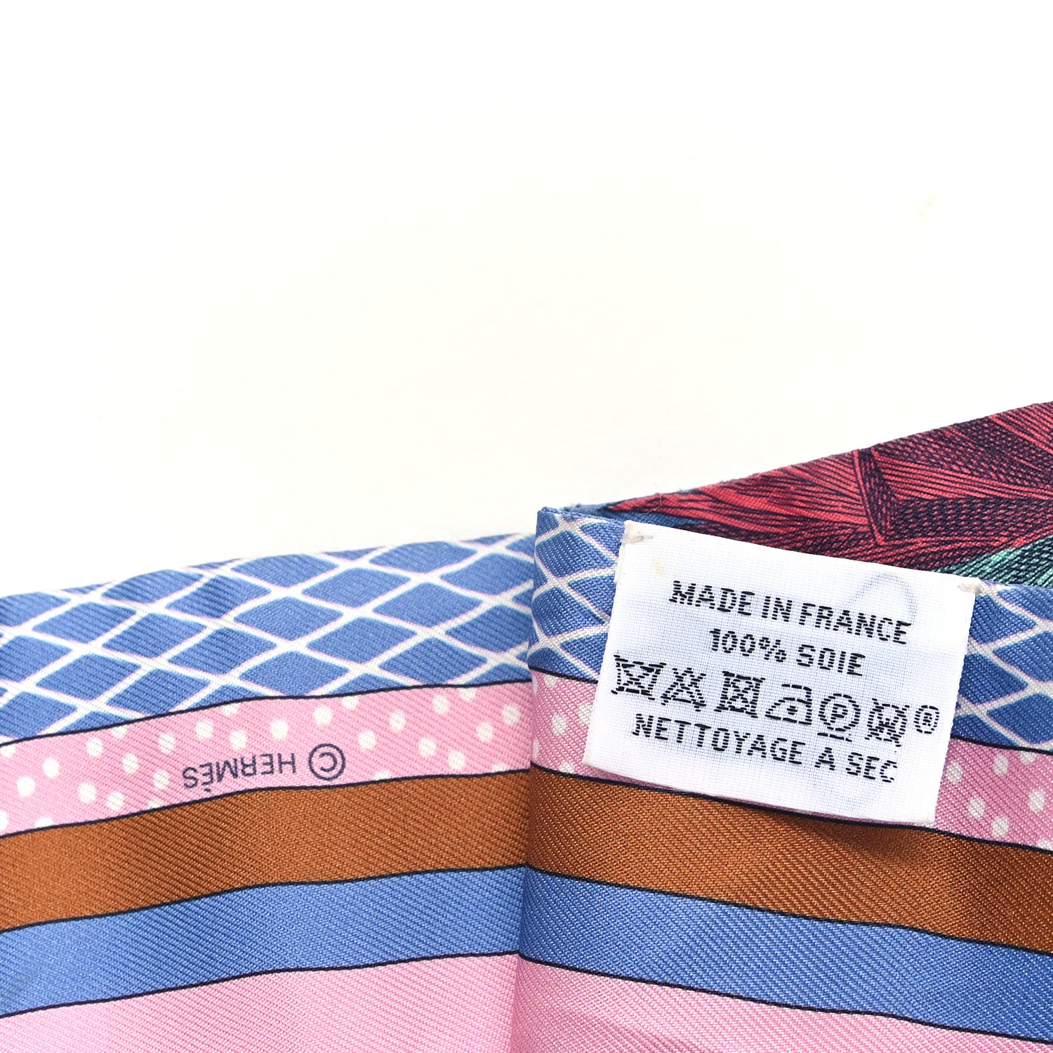 Hermes Silk Twilly Grand Theatre Nouveau Bleu Lavande Rose Vert 3 of 4