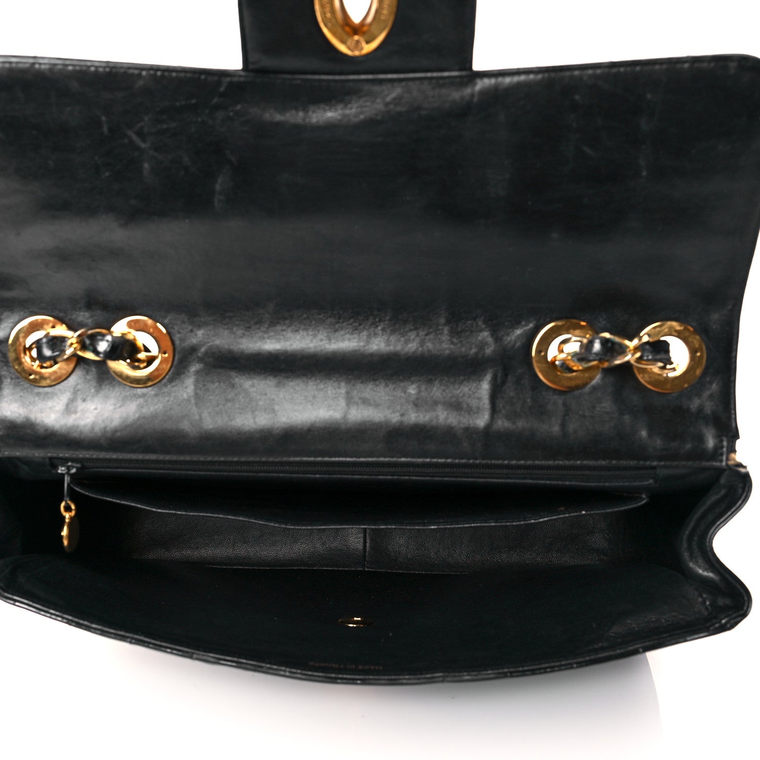 Chanel Patent Vertical Quilted Jumbo Single Flap Black 5 of 17