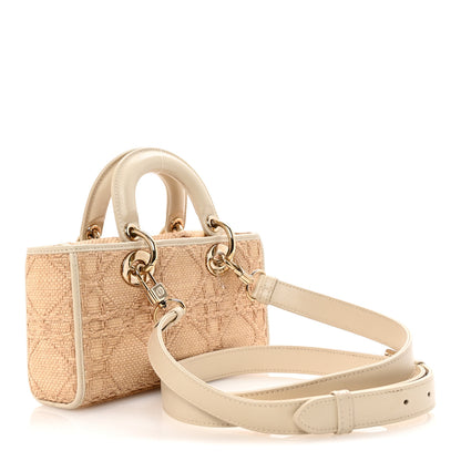 Christian Dior Raffia Macro Cannage Small Lady D-Joy Latte 3 of 9