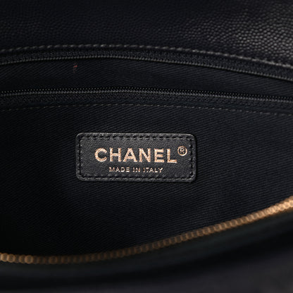 Chanel Caviar Quilted Medium Coco Handle Flap Navy Blue 6 of 10