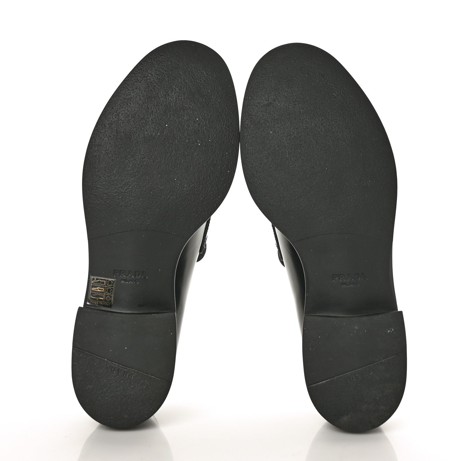 Prada Spazzolato Metal Triangle Logo 50mm Loafers 40.5 Black 5 of 9