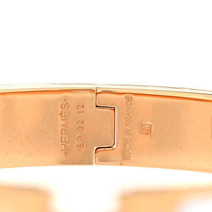 Hermes Enamel Narrow Clic Clac H Bracelet GM White 4 of 5