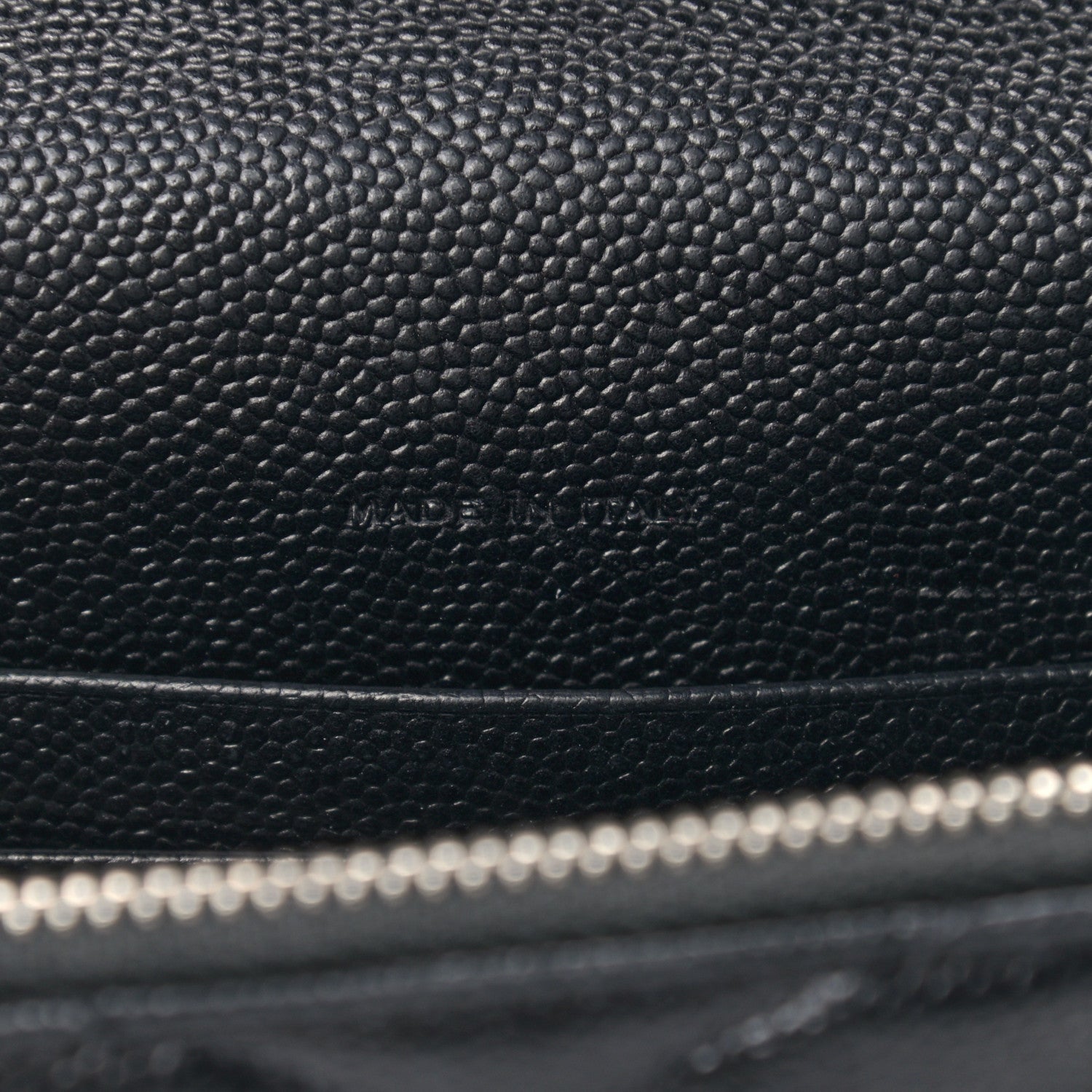 Saint Laurent Grain De Poudre Matelasse Chevron Monogram Envelope Chain Wallet Black 6 of 11