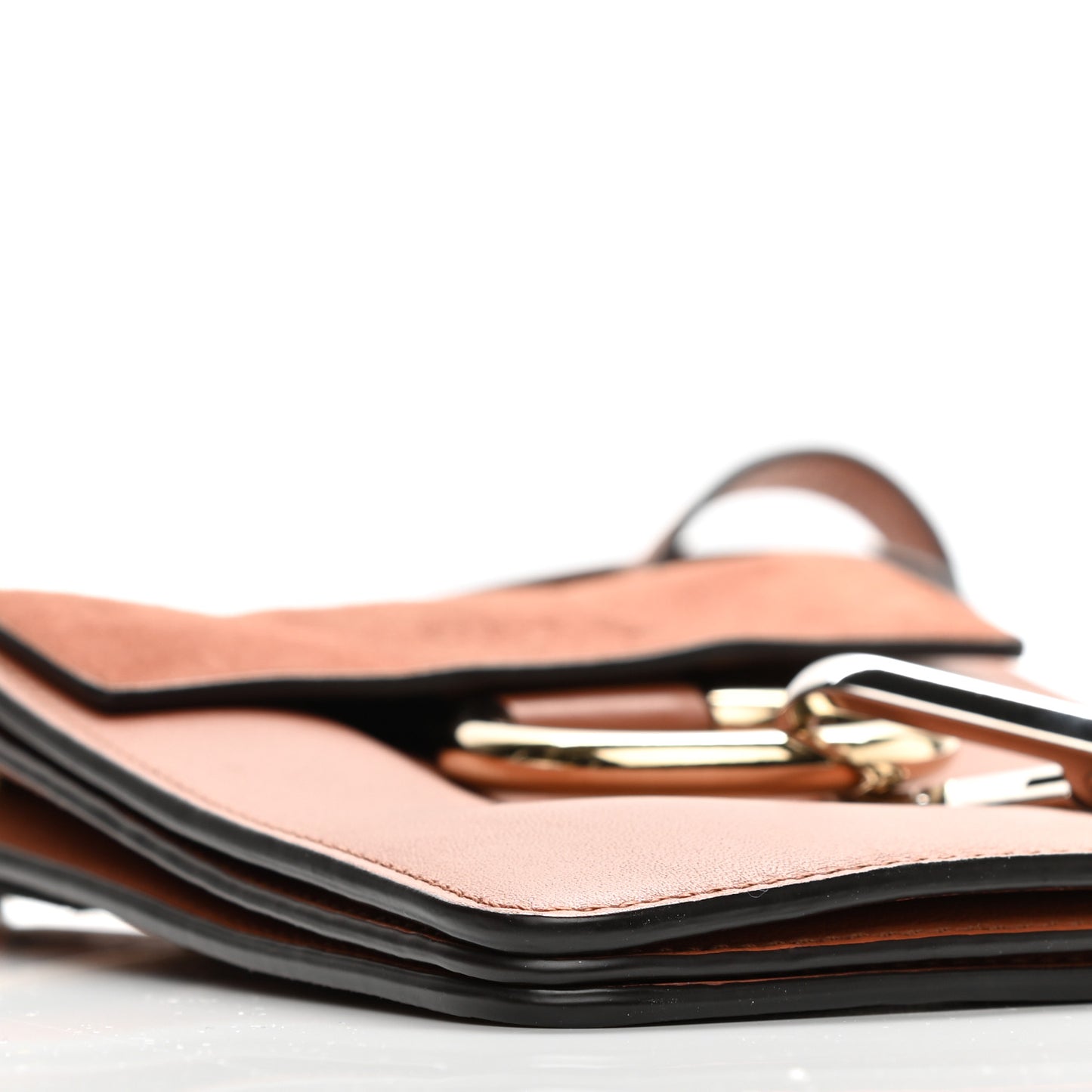 Suede Calfskin Mini Faye Bracelet Bag Tobacco