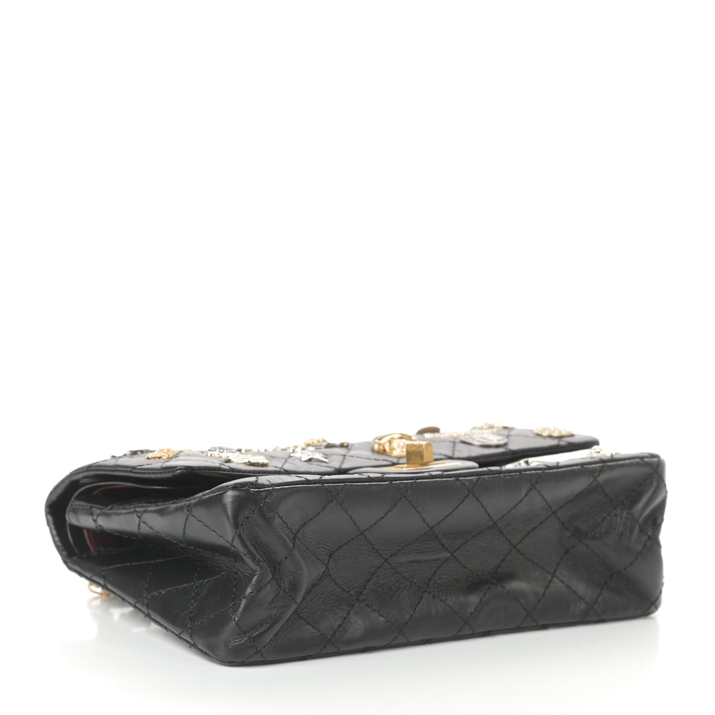 Aged Calfskin Lucky Charms 2.55 Reissue 225 Flap Black