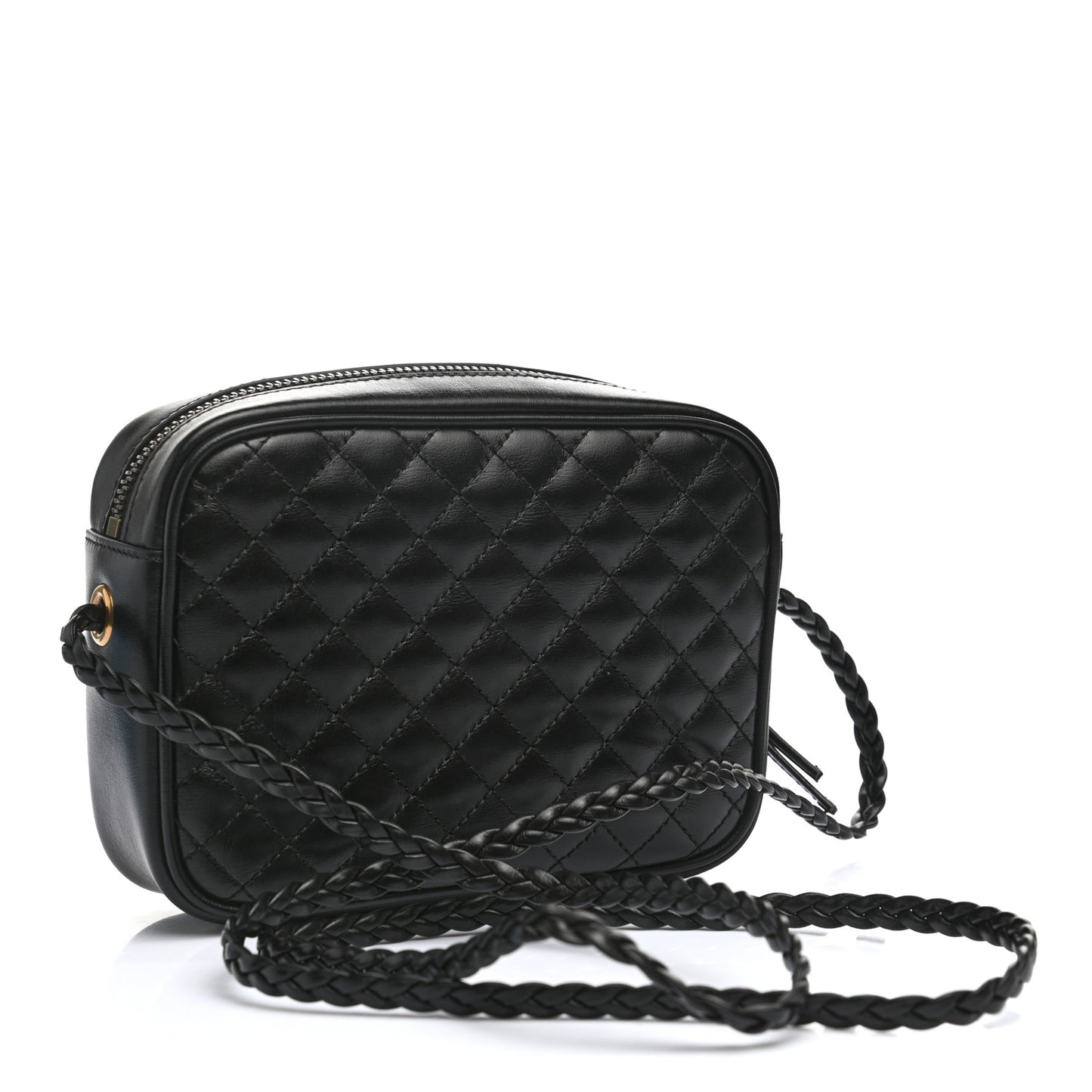 Calfskin Trapuntata Web Mini GG Shoulder Bag Black