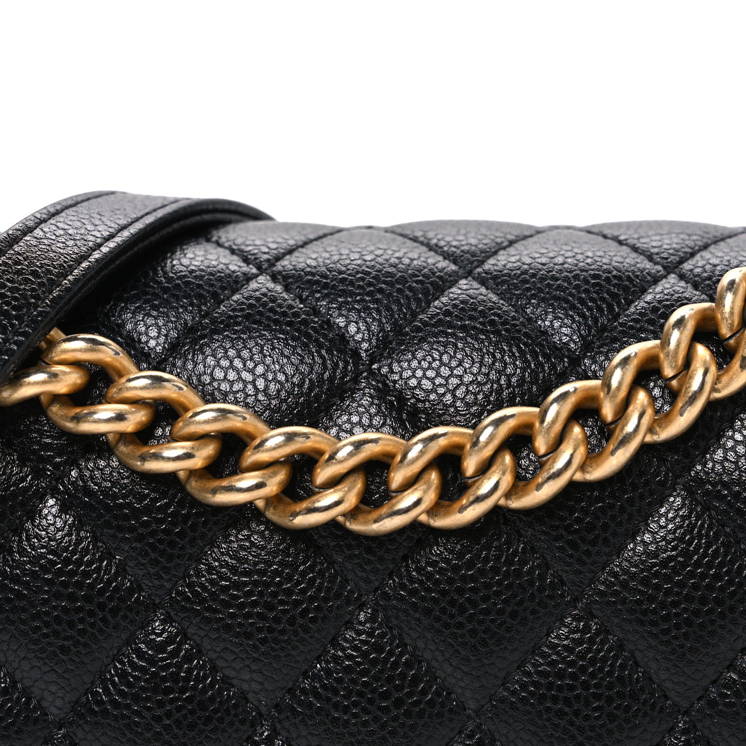 Chanel Caviar Quilted Small Boy Messenger Bag Black 8 of 10