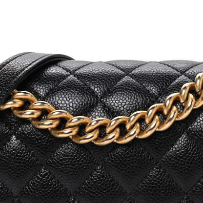 Chanel Caviar Quilted Small Boy Messenger Bag Black 8 of 10