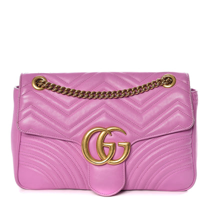Gucci Calfskin Matelasse Medium GG Marmont Shoulder Bag Candy Mousse 1 of 15