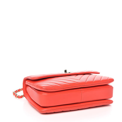 Chanel Lambskin Chevron Quilted Small Trendy CC Dual Handle Flap Bag Red 4 of 10