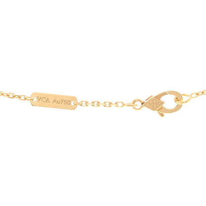 Van Cleef & Arpels 18K Yellow Gold Black Onyx Vintage Alhambra Pendant Necklace 4 of 5